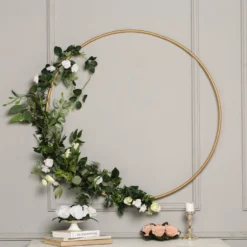 Gold Heavy Duty Metal Hoop Wreath, Floral Hoop