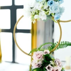 4-Tier Metal Hoop Pillar Flower Stand, Wreath Arch Table Centerpiece 3ft -Home Decor Promotional Store WOD HOPMET4 3 GOLD D04.progressive 2900c5b1 5712 4b13 b979 b35ff813ee54