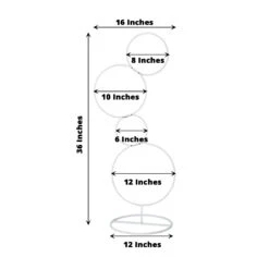 4-Tier Metal Hoop Pillar Flower Stand, Wreath Arch Table Centerpiece 3ft -Home Decor Promotional Store WOD HOPMET4 3 WHT 98.progressive 2f8d57b3 0ea0 4c1b aeea 8abba29b10d4