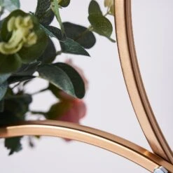 4-Tiered Hoop Pillar Flower Stand, Metal Arch Table Centerpiece - Hoop Wreath 5ft -Home Decor Promotional Store WOD HOPMET4 5 GOLD D05