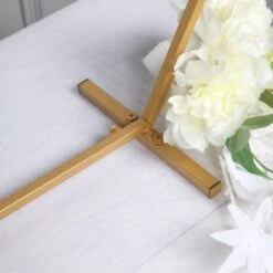 Gold Metal Hexagon Table Arch Centerpiece Stand, Geometric Self Standing Flower Balloon Frame -Home Decor Promotional Store WOD HOPMET5H 20 GOLD D01