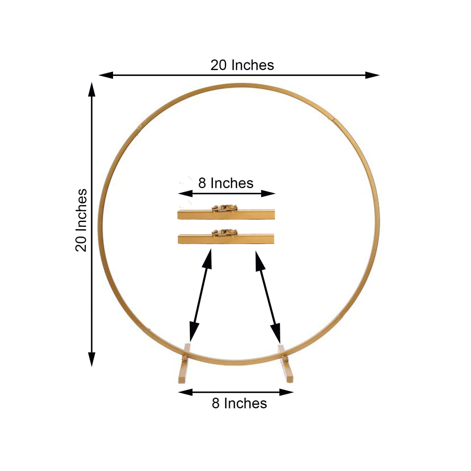Round Arch Centerpiece, Metal Hoop Wreath Tabletop Decor 20" 5 Round Arch Centerpiece, Metal Hoop Wreath Tabletop Decor 20" - Image 5