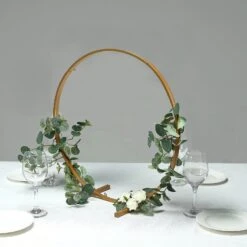 Round Arch Centerpiece, Metal Hoop Wreath Tabletop Decor 20" 23 Round Arch Centerpiece, Metal Hoop Wreath Tabletop Decor 20" -Home Decor Promotional Store WOD HOPMET5 20 GOLD D09.progressive 0818ba3e 2852 49c5 81b9 a6a36510bddd