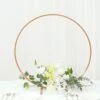 Metal Round Hoop Centerpiece, Self Standing Table Floral Wreath Frame 28"