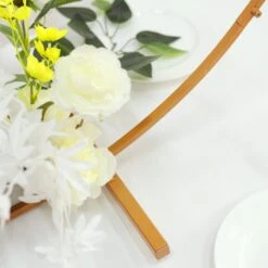 Metal Round Hoop Centerpiece, Self Standing Table Floral Wreath Frame 36" 25 Metal Round Hoop Centerpiece, Self Standing Table Floral Wreath Frame 36" -Home Decor Promotional Store WOD HOPMET5 36 GOLD D01