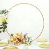 Metal Round Hoop Centerpiece, Self Standing Table Floral Wreath Frame 36"