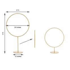 Gold Column With Hoop Flower Pillar Stand, Metal Arch Table Centerpiece – Height Adjustable -Home Decor Promotional Store WOD HOPMET7 4 GOLD 98 01.progressive 390984ef 5ab0 4c30 aca1 5c35002385da