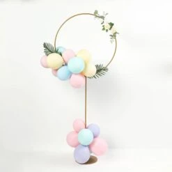 Gold Column With Hoop Flower Pillar Stand, Metal Arch Table Centerpiece – Height Adjustable -Home Decor Promotional Store WOD HOPMET7 6 GOLD D06.progressive 40763f14 8c79 4e30 9e32 b85b06a61380