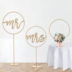Gold Column With Hoop Flower Pillar Stand, Metal Arch Table Centerpiece – Height Adjustable -Home Decor Promotional Store WOD HOPMET7 7 GOLD D01.progressive 6119138d f3cc 492d 88a1 764846467544