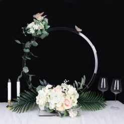 Clear Acrylic Table Arch Hoop Stand Centerpiece, Round Wreath Tabletop Decor 26" -Home Decor Promotional Store WOD HOPPLST1 24 CLR D23.progressive 71144247 39d6 466f addf bdf90691fe05