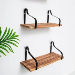 3 Pack | Wood/Metal Floating Wall Shelves Wall Mounted Shelf Set Decor -Home Decor Promotional Store WOD HOPSHLF FLO01 DKBN D10.progressive ad746f33 4fdc 4c90 bdc5 a0583b605a0e