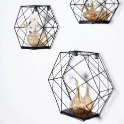 3 Pack Hexagonal Floating Wall Shelves, Decorative Geometric Wall Mounted Shelves - 9"|12"|14" -Home Decor Promotional Store WOD HOPSHLF HEX2 BLK D07.progressive e5332408 2a57 4a9f b346 798fd88e7cf2