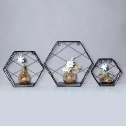 3 Pack Hexagonal Floating Wall Shelves, Decorative Geometric Wall Mounted Shelves - 9"|12"|14" -Home Decor Promotional Store WOD HOPSHLF HEX2 BLK 01.progressive 6df1f4c1 3d03 482c b4db a931cdef22d0