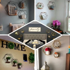 3 Pack Hexagonal Floating Wall Shelves, Decorative Geometric Wall Mounted Shelves - 9"|12"|14" -Home Decor Promotional Store WOD HOPSHLF HEX2 EBC2.progressive 10cf3e32 af06 4a37 a60f 01eea996ed5c