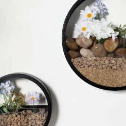 Set Of 3 | Half Moon Wall Planters, Round Metal Wall Hanging Planter, Modern Indoor/Outdoor Terrarium - 6"|8"|12" -Home Decor Promotional Store WOD HOPSHLF RND2 BLK D03 760x760 a4b81391 a614 41b4 b97c 1dd396ff30d3