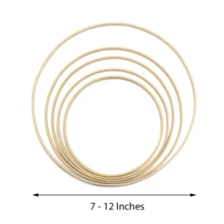 Set Of 5 - Natural Wooden Rings For Crafts, Floral Hoop Wreath Wall Hanging Decor 19 Set Of 5 - Natural Wooden Rings For Crafts, Floral Hoop Wreath Wall Hanging Decor -Home Decor Promotional Store WOD HOPWOD1 712 NAT 98.progressive 128e56be df8a 4d09 b0cc cb7c3a5d10a7