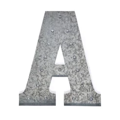 Vintage Metal Marquee Letters, Numbers, & Symbol Lights Cordless With 16 Warm White LED 20" -Home Decor Promotional Store WOD METLTR01 20 A 99