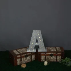 Vintage Metal Marquee Letters, Numbers, & Symbol Lights Cordless With 16 Warm White LED 20" -Home Decor Promotional Store WOD METLTR01 20 A D05