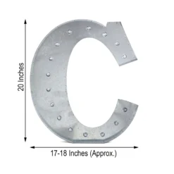 Vintage Metal Marquee Letters, Numbers, & Symbol Lights Cordless With 16 Warm White LED 20" -Home Decor Promotional Store WOD METLTR01 20 C 98.progressive 999604c6 8fa4 483d aaa0 1e84dcce738f