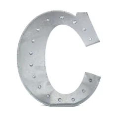 Vintage Metal Marquee Letters, Numbers, & Symbol Lights Cordless With 16 Warm White LED 20" -Home Decor Promotional Store WOD METLTR01 20 C 99