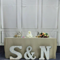 Vintage Metal Marquee Letters, Numbers, & Symbol Lights Cordless With 16 Warm White LED 20" -Home Decor Promotional Store WOD METLTR01 20 S D02