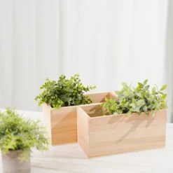 Tan Wood Planter Box, Plant Holder With Removable Plastic Liners -Home Decor Promotional Store WOD PLNT01 10X5 TAN D01.progressive cd0cd1b6 8302 4608 8b59 1f7be79106d1