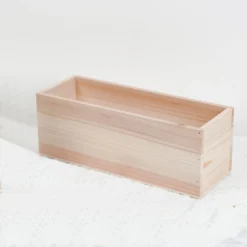 Tan Wood Planter Box, Plant Holder With Removable Plastic Liners -Home Decor Promotional Store WOD PLNT01 14X5 TAN D03.progressive d3ee6746 e66d 4a13 bde0 f21a419fa3b4