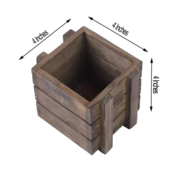 Smoked Brown Rustic Wood Planter Box Set With Removable Plastic Liners -Home Decor Promotional Store WOD PLNT02 4X4 DKBN 98.progressive 2fdc2691 52bd 4ecc 8555 4aa504bd69f8