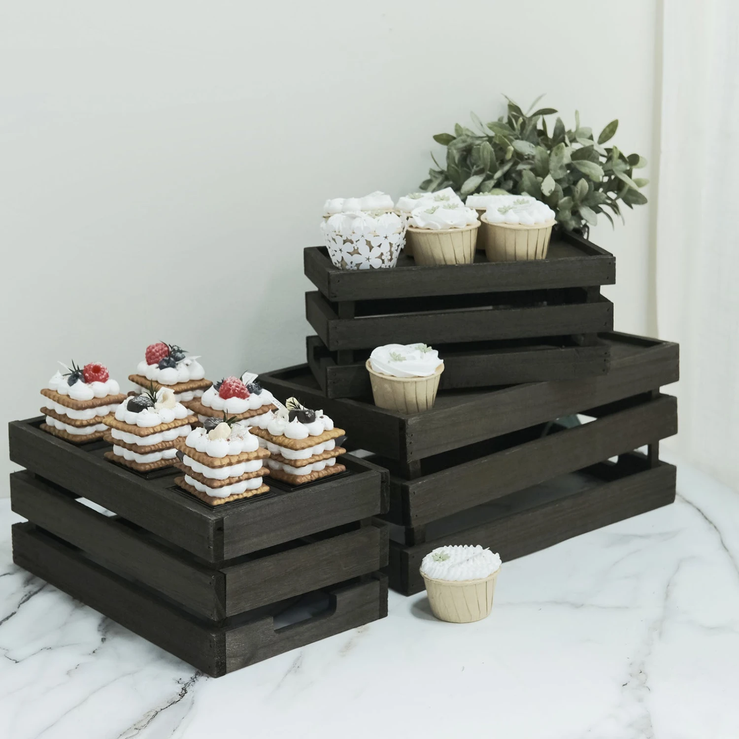 Set Of 3 | Rustic Wooden Crates Decorative Vintage Planter, Storage Container, Display Riser 10 Set Of 3 | Rustic Wooden Crates Decorative Vintage Planter, Storage Container, Display Riser - Image 10