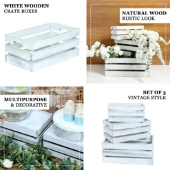 Set Of 3 | Rustic Wooden Crates Decorative Vintage Planter, Storage Container, Display Riser 19 Set Of 3 | Rustic Wooden Crates Decorative Vintage Planter, Storage Container, Display Riser -Home Decor Promotional Store WOD PLNT03 SET WHT EBC1.progressive 0fe25d07 eff0 4c31 bf0c 5e1fad0c947d