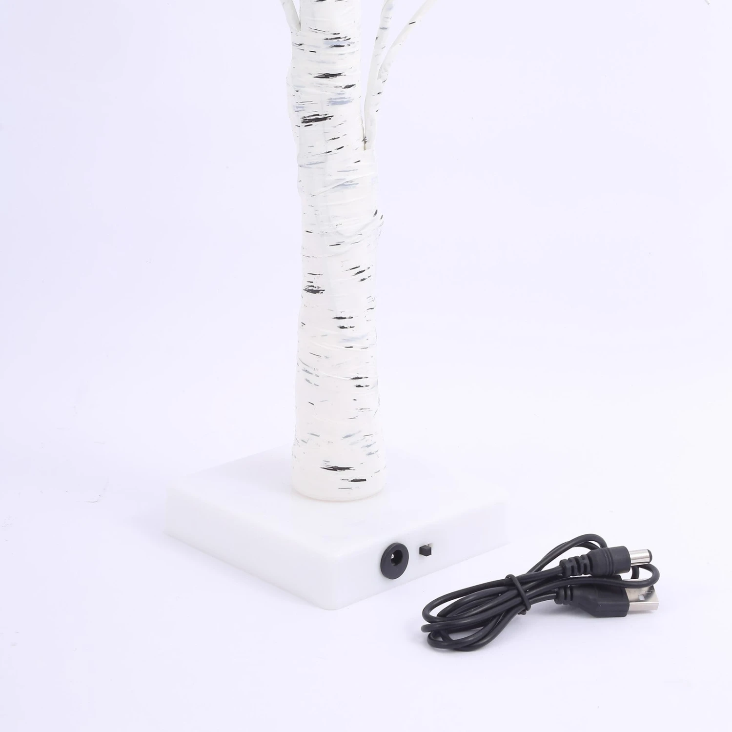 White Lighted Birch Tree With Battery Operated LED Fairy Lights, Rechargeable Warm White Light Up Tree Lamp - 2ft 12 White Lighted Birch Tree With Battery Operated LED Fairy Lights, Rechargeable Warm White Light Up Tree Lamp - 2ft - Image 12
