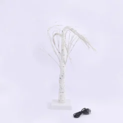 White Lighted Birch Tree With Battery Operated LED Fairy Lights, Rechargeable Warm White Light Up Tree Lamp - 2ft 18 White Lighted Birch Tree With Battery Operated LED Fairy Lights, Rechargeable Warm White Light Up Tree Lamp - 2ft -Home Decor Promotional Store White Lighted Birch Tree with Battery Operated LED Fairy Lights 3