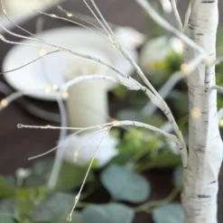 White Lighted Birch Tree With Battery Operated LED Fairy Lights, Rechargeable Warm White Light Up Tree Lamp - 2ft 22 White Lighted Birch Tree With Battery Operated LED Fairy Lights, Rechargeable Warm White Light Up Tree Lamp - 2ft -Home Decor Promotional Store White Lighted Birch Tree with Battery Operated LED Fairy Lights 9