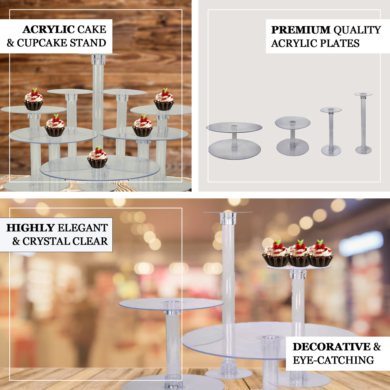 4-Tier Round Acrylic Riser | Plastic Display Stand 2 4-Tier Round Acrylic Riser | Plastic Display Stand - Image 2