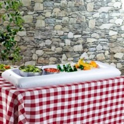 2 Pack Inflatable Cooler Buffet Serving Bar For BBQ Picnic Pool Party - 50"L X 24"W