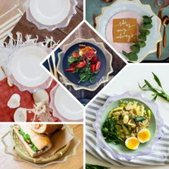 6 Pack Scalloped Edge Clear Acrylic Plastic Charger Plates, Round Dinner Charger Plates 13" -Home Decor Promotional Store s6bUeUw